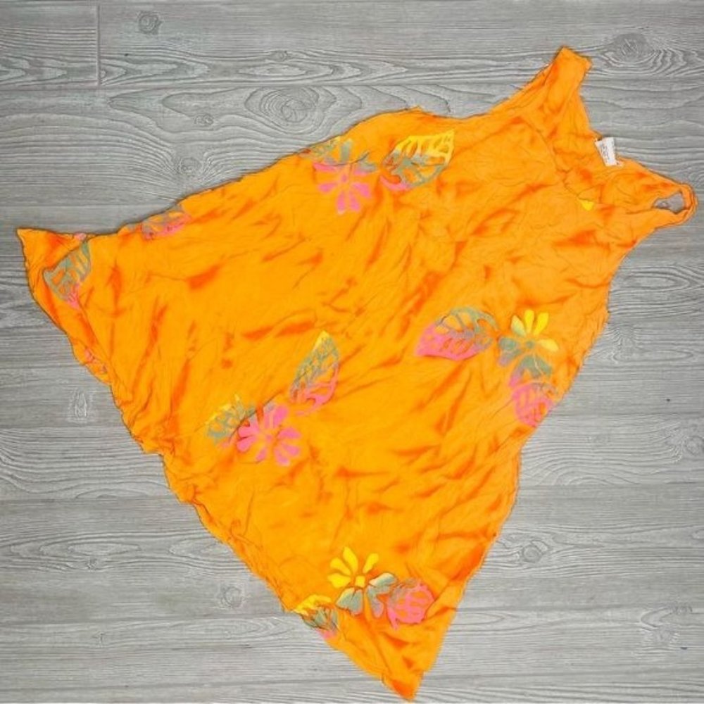 Tropical mango moon sleeveless Hawaiian shirt / dress tropical large vacation su